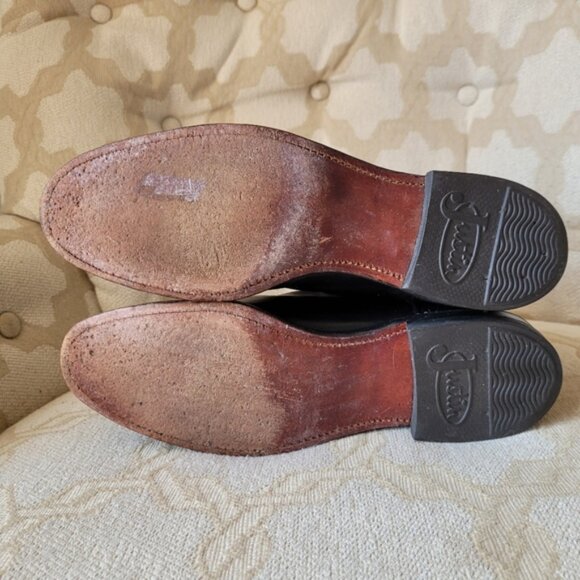 Western Heeled Cowgirl Boots Pull On Black Size 6.5 A Narrow - Picture 11 of 14